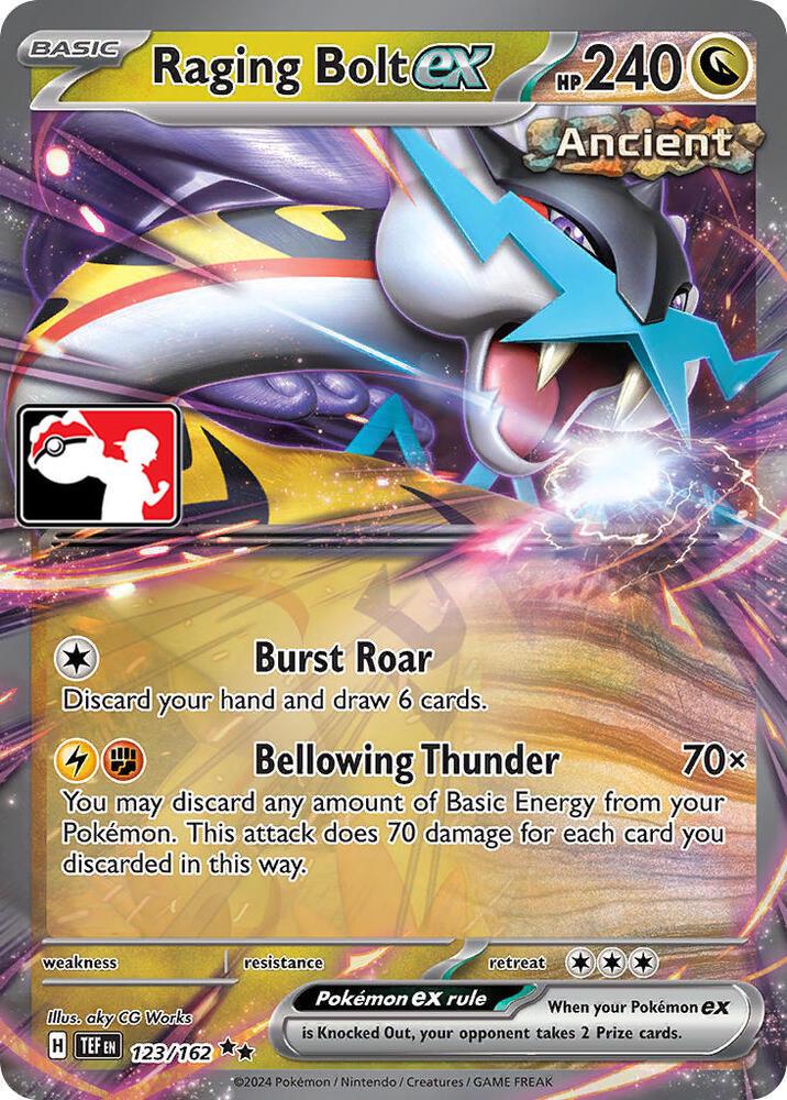 Temporal Forces Raging Bolt Ex [Prize-Pack] Pokémon card